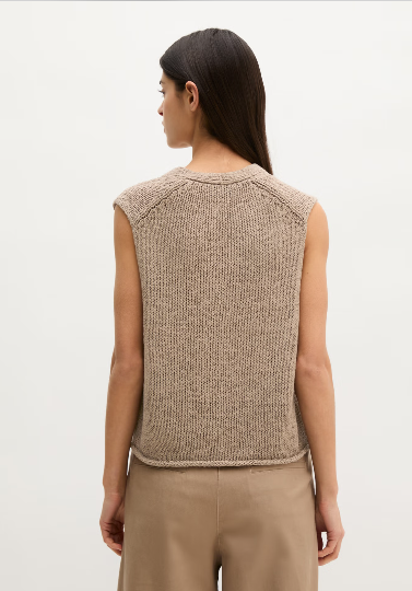 Marc O'Polo Sleeveless cardigan slim made from ribbon yarn