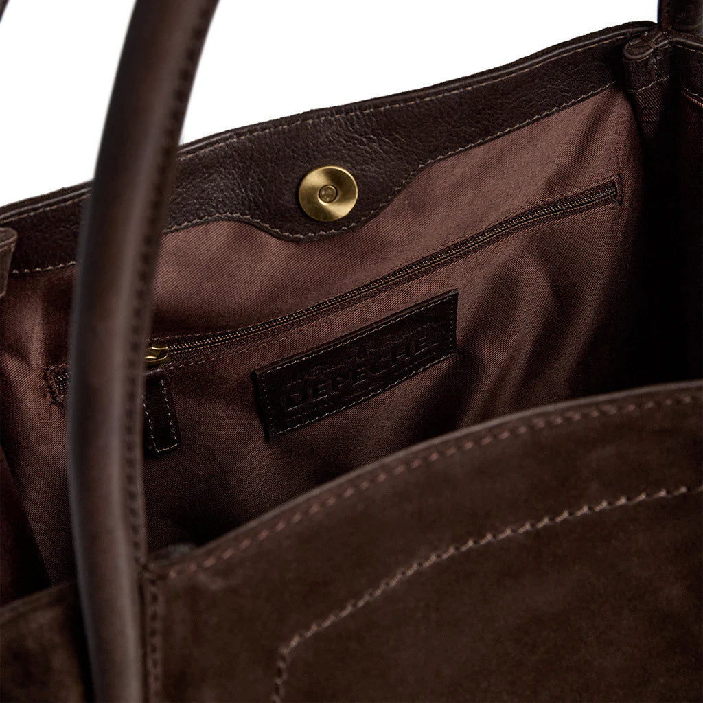 DEPECHE Suede Shopper Bag