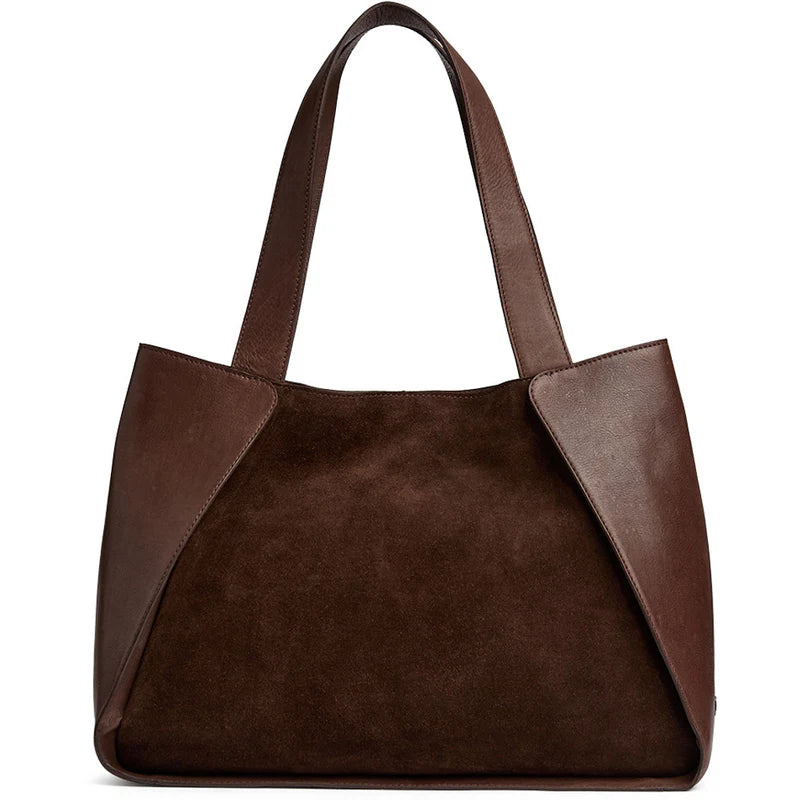 Depeche Shopper bag in suede and cow leather