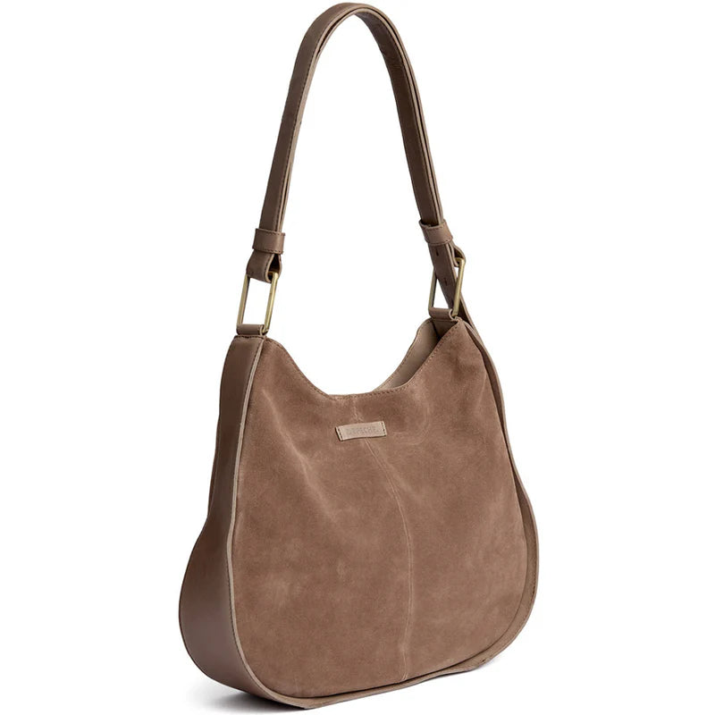 Depeche Shoulder bag in suede and cow leather