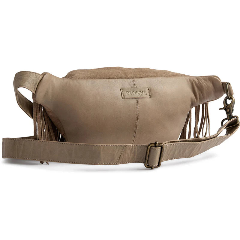 DEPECHE Suede bumbag with fringes