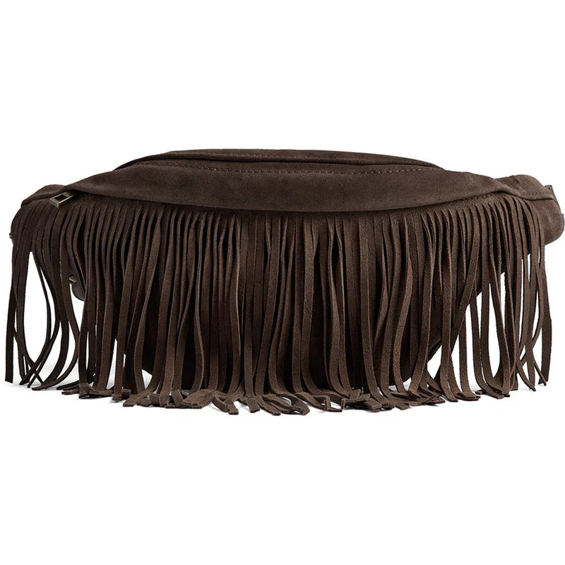 DEPECHE Suede bumbag with fringes