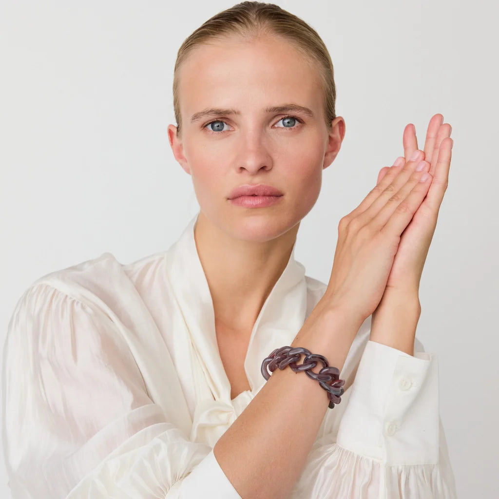 Vanessa Baroni Flat Chain Bracelet Ikat Marble
