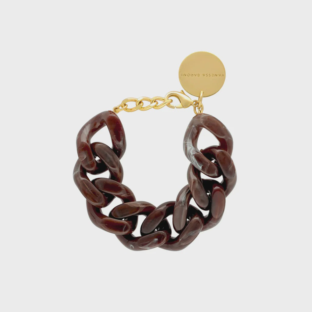 Vanessa Baroni Great bracelet dark brown marble