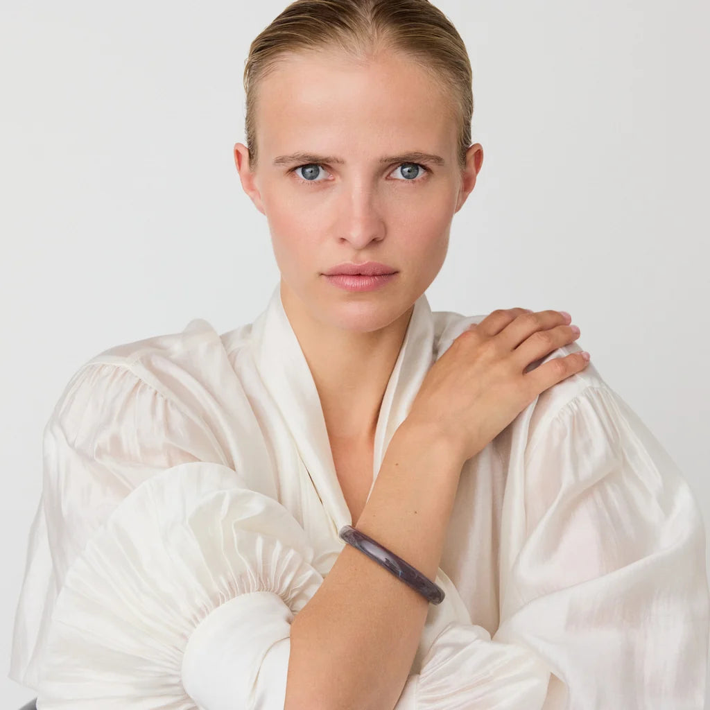 Vanessa Baroni Soft Edge Bangle ikat marble