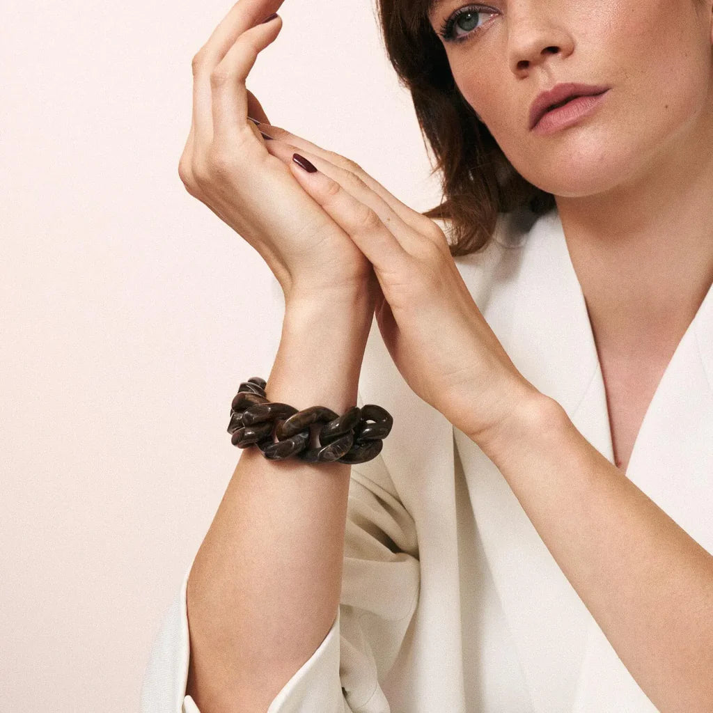 Vanessa Baroni Great bracelet dark brown marble