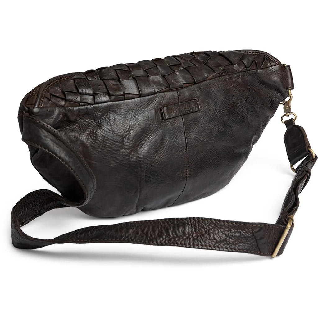DEPECHE Warsaw handwoven leather bumbag