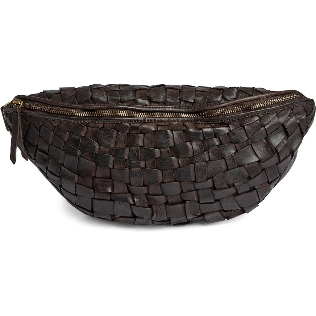 DEPECHE Warsaw handwoven leather bumbag