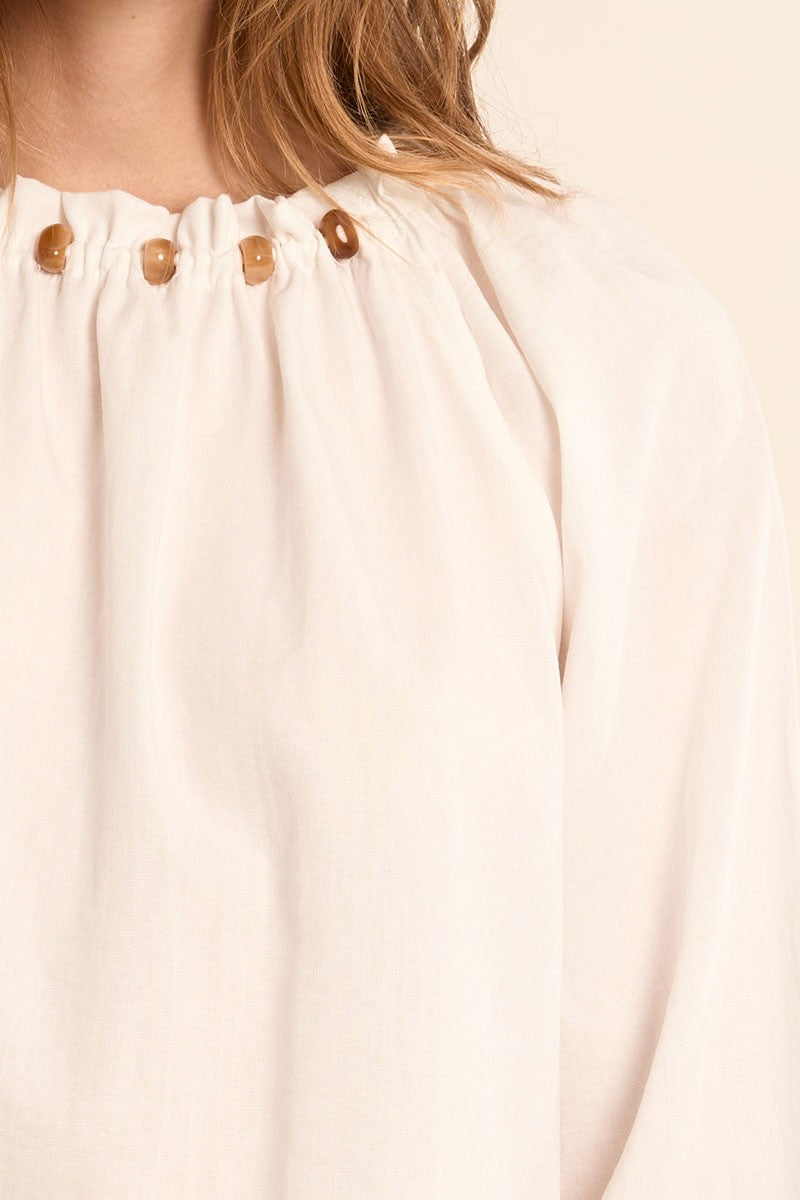 Molly Bracken Beaded round neck blouse