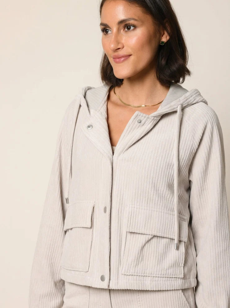 White Label Cotton Jersey Corduroy Blouson