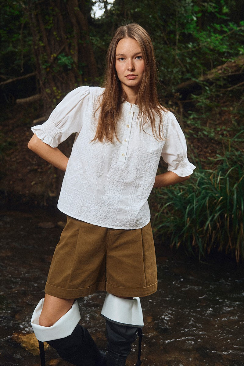 Molly Bracken Cotton blouse, embroidered details