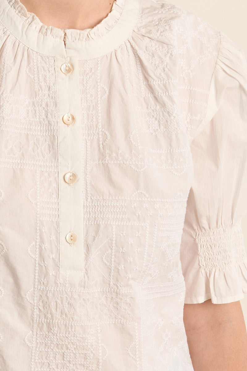 Molly Bracken Cotton blouse, embroidered details