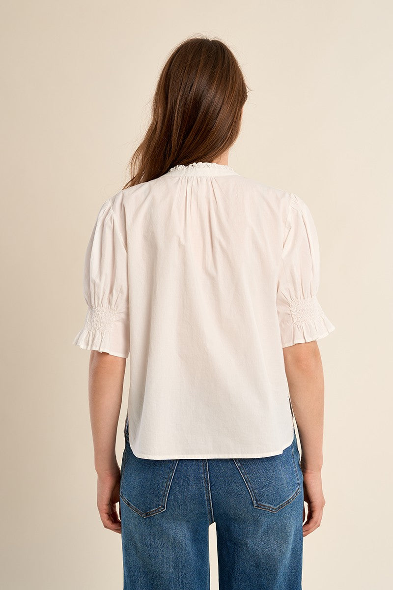 Molly Bracken Cotton blouse, embroidered details
