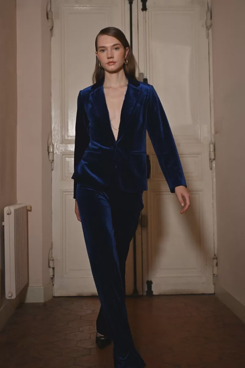 Molly Bracken Flared velvet trousers