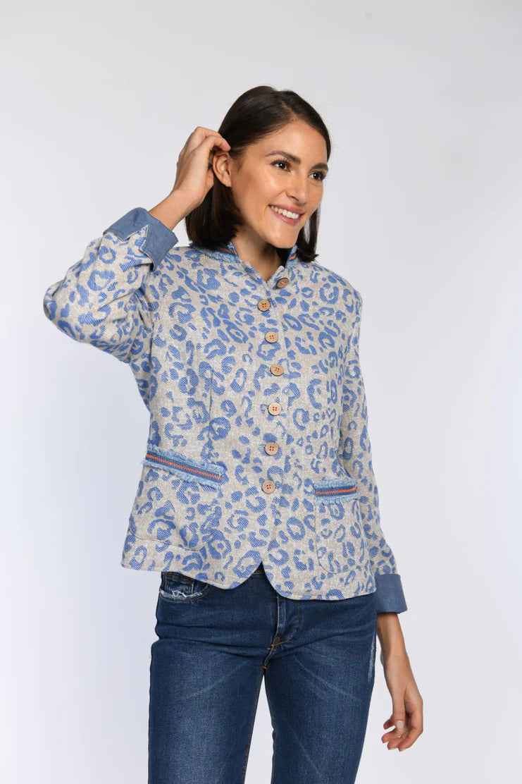 White Label Jacket in Leopard Print