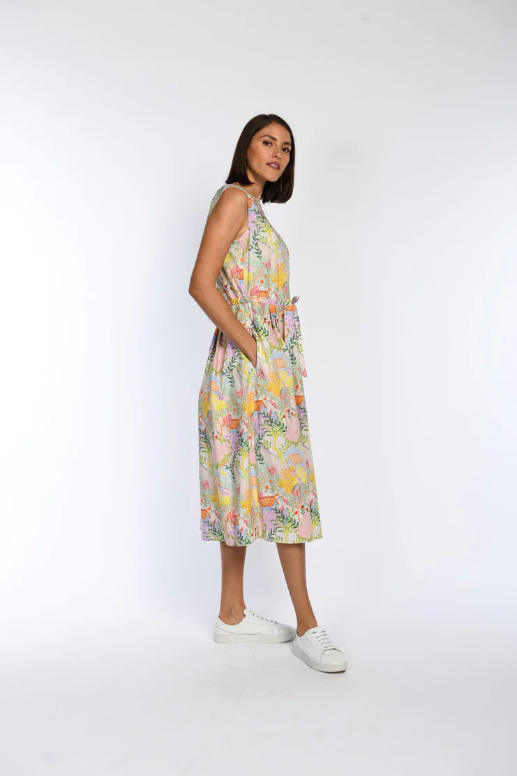 White Label Cotton dress with cheerful print