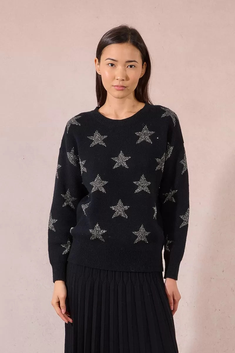 Molly Bracken Knitted sweater, glittery stars