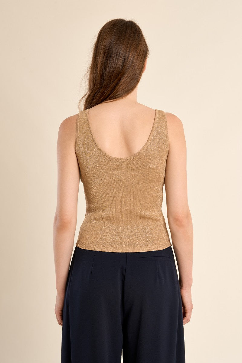 Molly Bracken Knitted tank top, fancy buttons