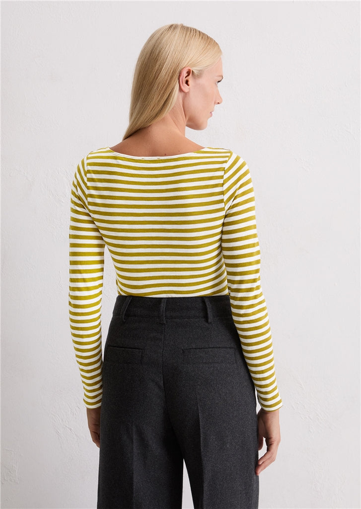 Marc O'Polo Longsleeve regular slub jersey stripe