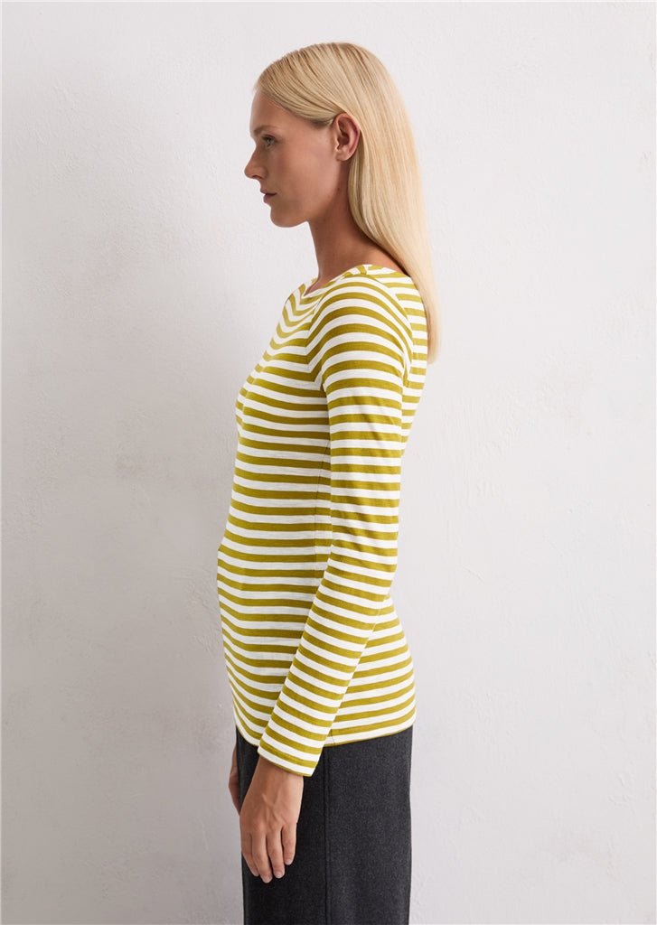 Marc O'Polo Longsleeve regular slub jersey stripe