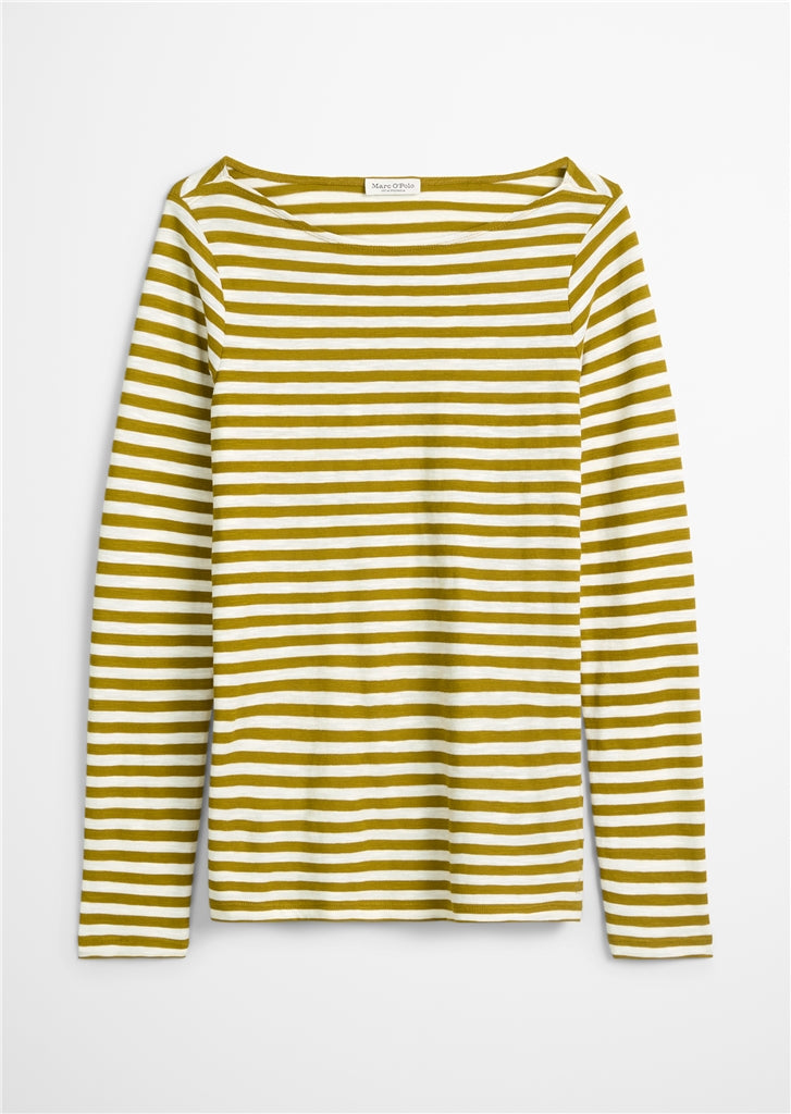 Marc O'Polo Longsleeve regular slub jersey stripe