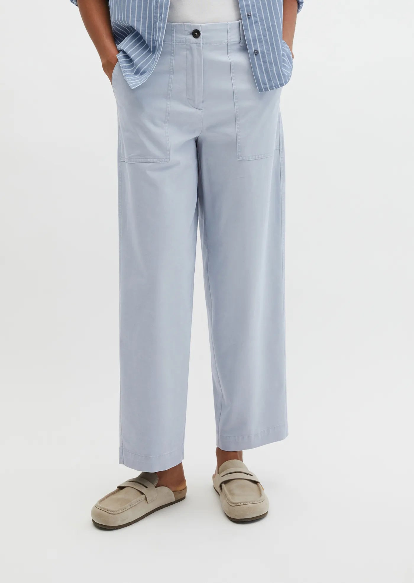 Marc O'Polo Barrel Pants made from brushed cotton twill