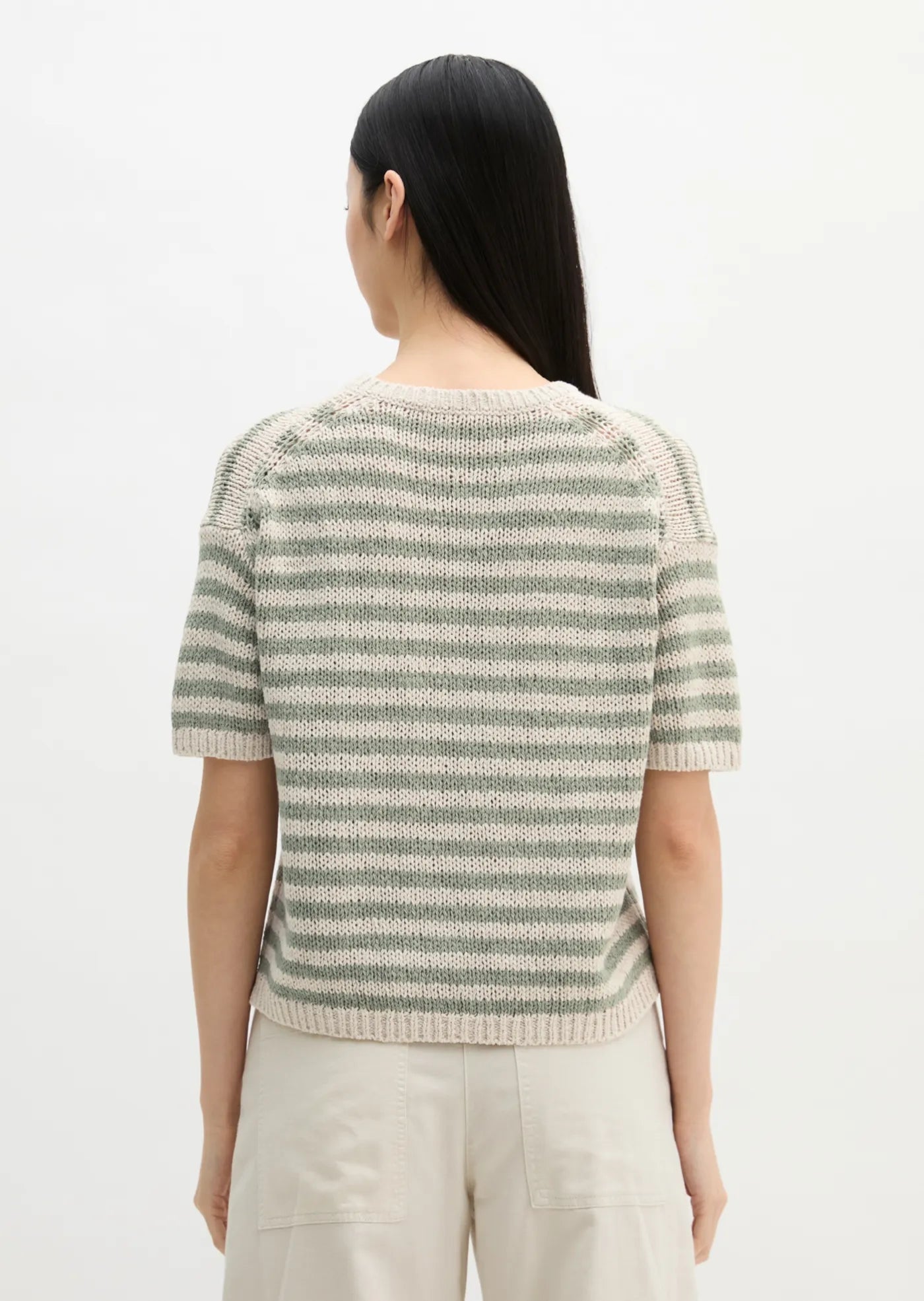 Marc O'Polo SHORT SLEEVE SWEATER LOOSE MADE FROM RIBBON YARN