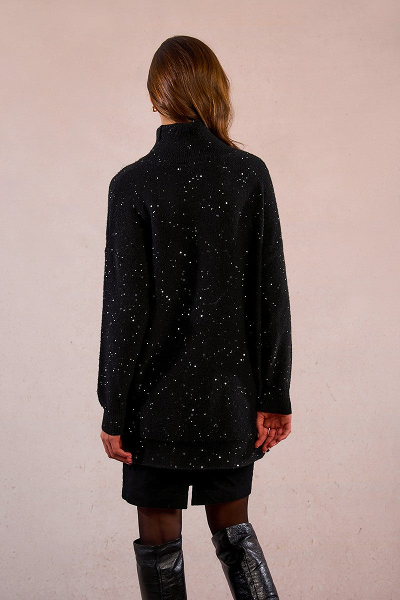 Molly Bracken Oversized knit and sequin sweater