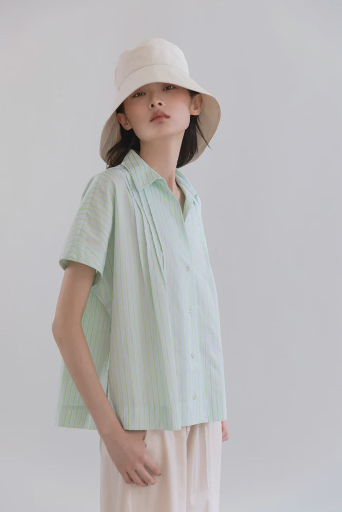 Psophia COTTON OXFORD OPEN-FRONT CAPE SHIRT