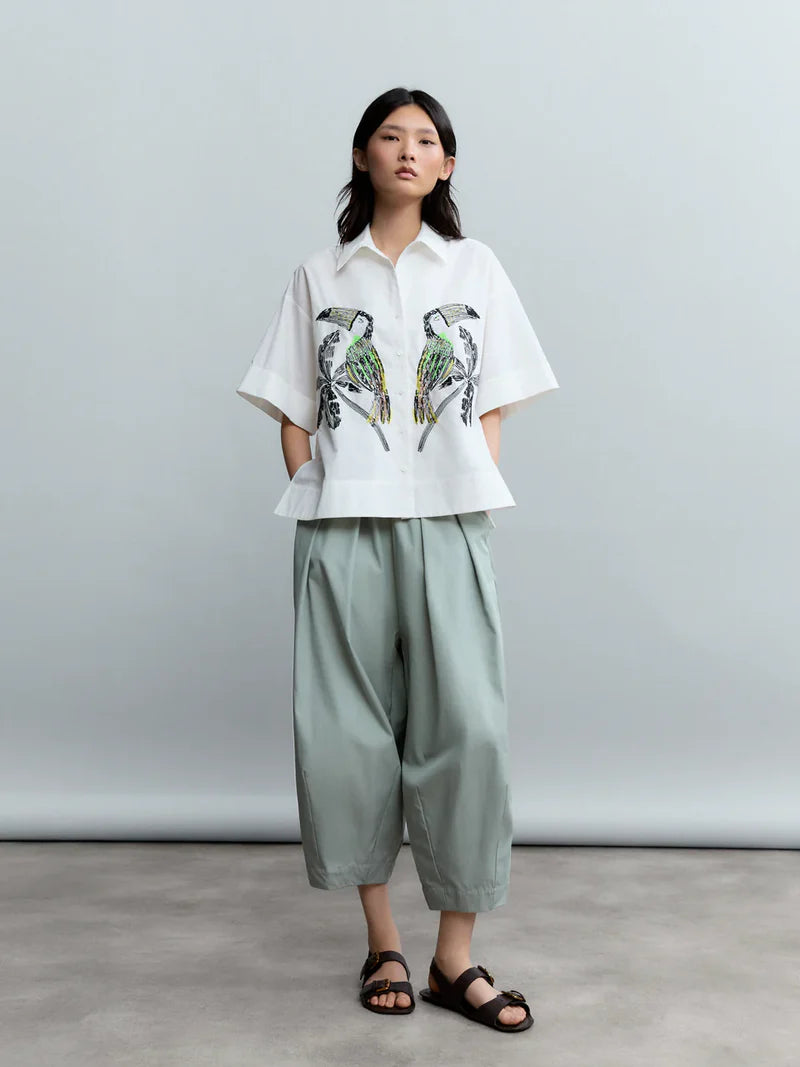 Psophia WIDE-LEG BALLOON PANTS WITH ELASTIC WAIST