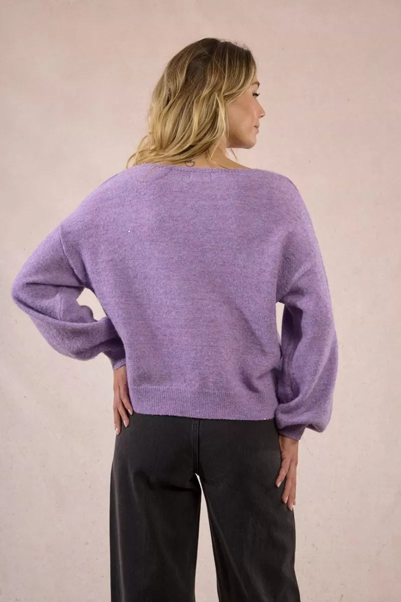 Molly Bracken Sequined oversized sweater