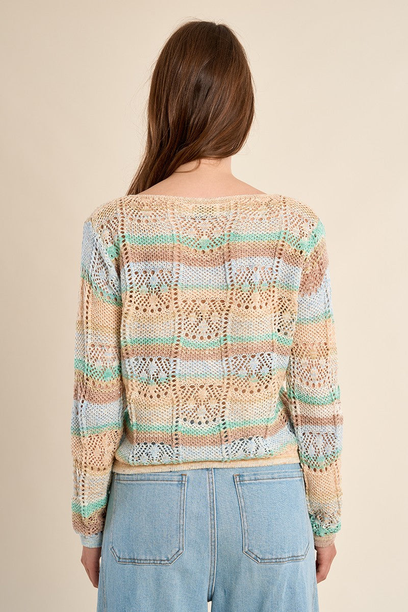 Molly Bracken Striped knit sweater