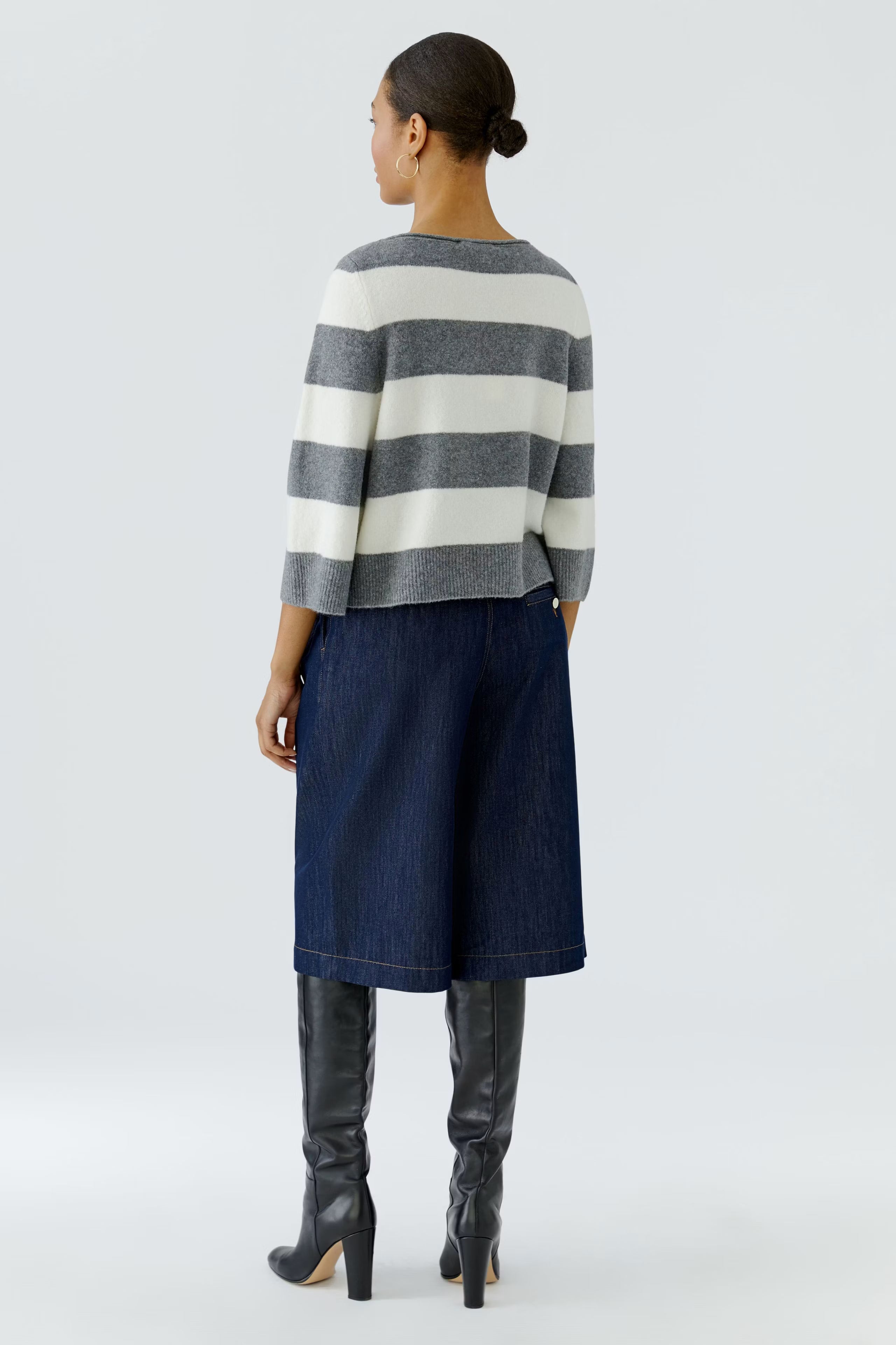 OUI pullover - grey white