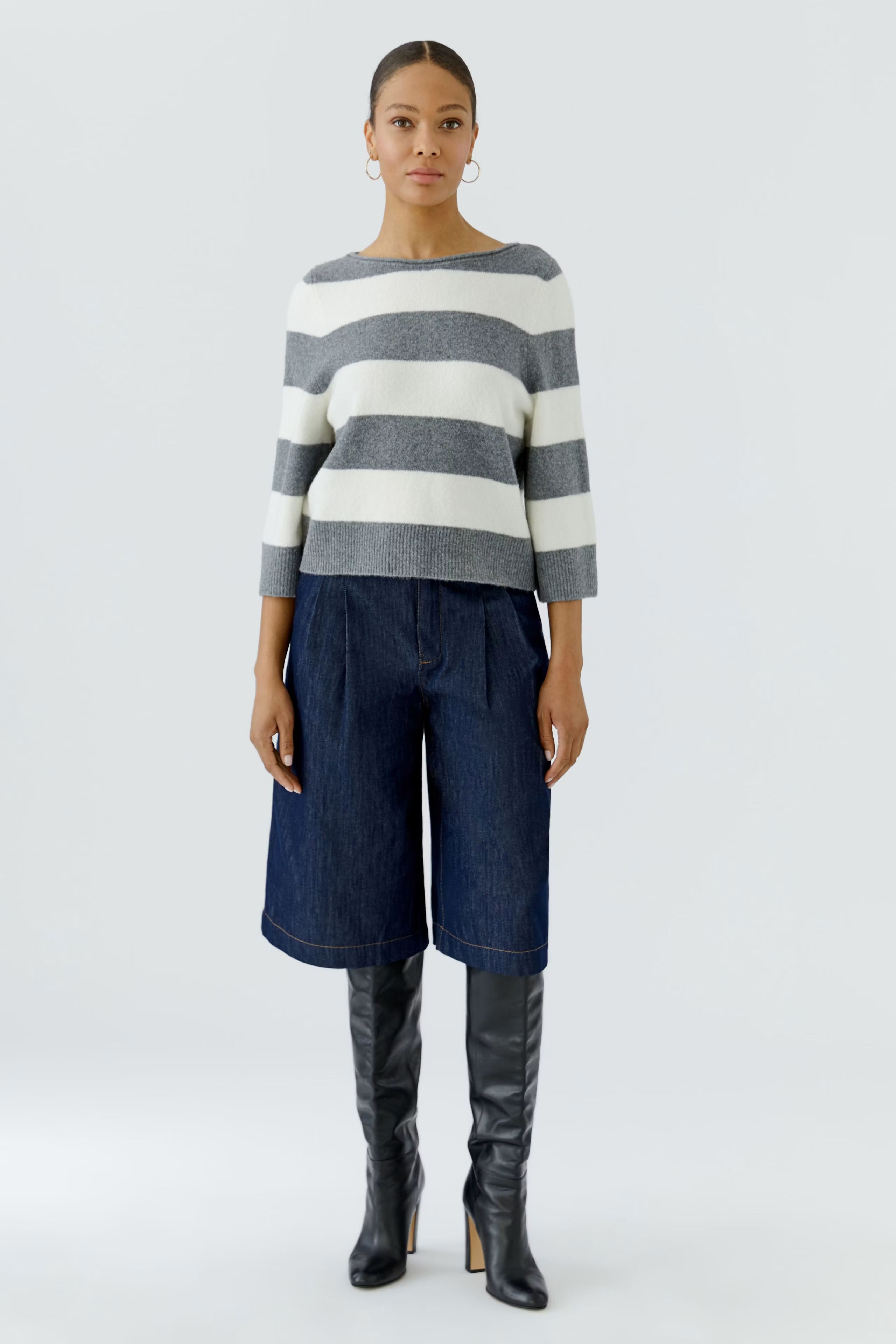 OUI pullover - grey white
