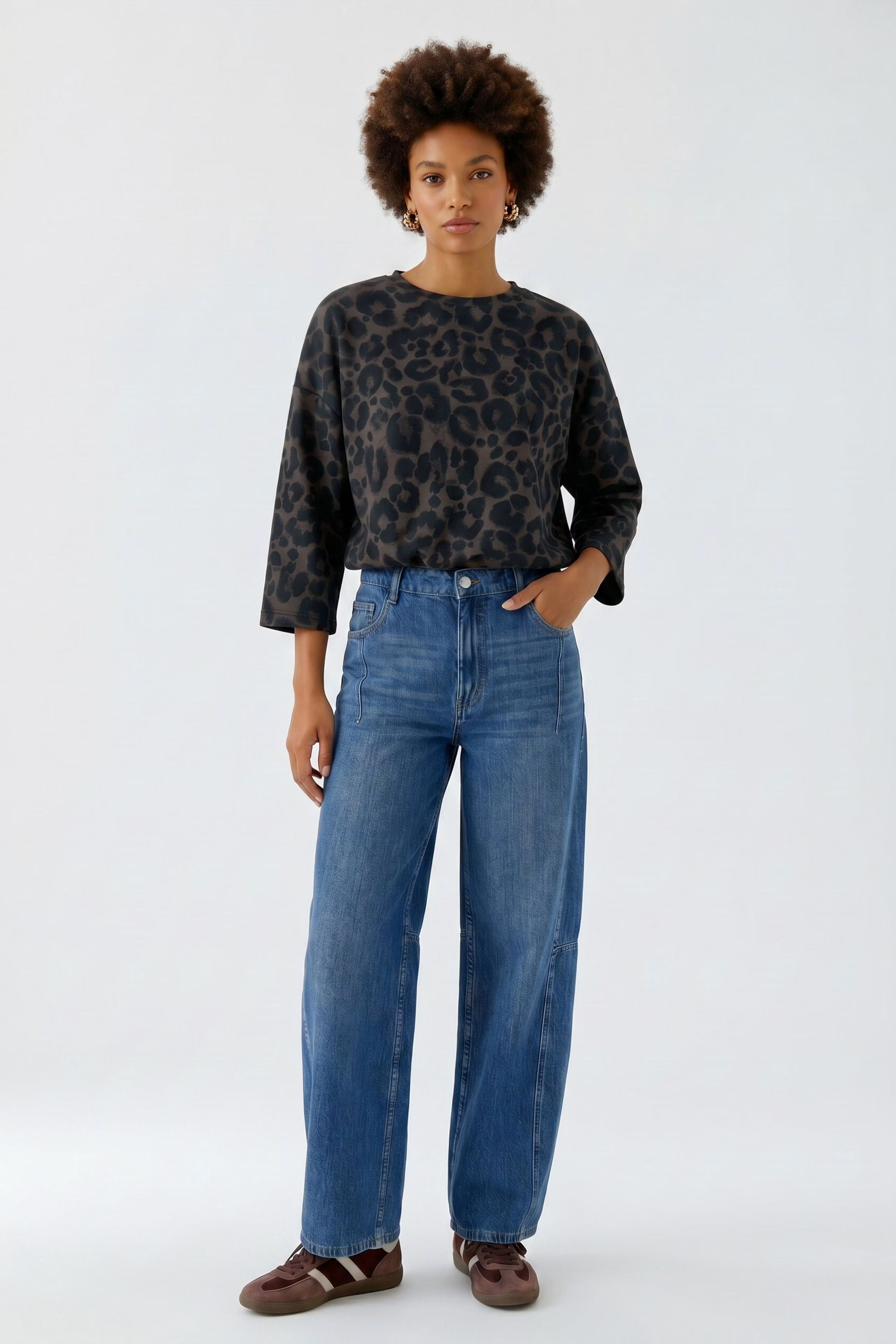 OUI Sweatshirt - darkbrown grey