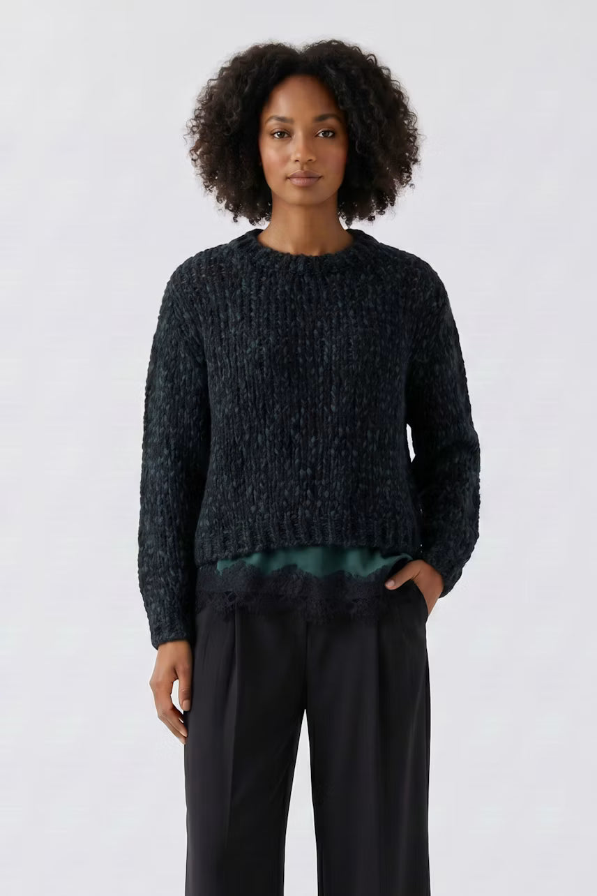 OUI Pullover - black green