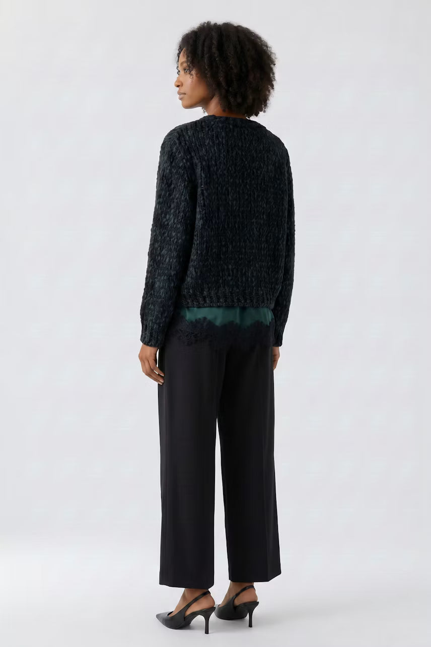 OUI Pullover - black green