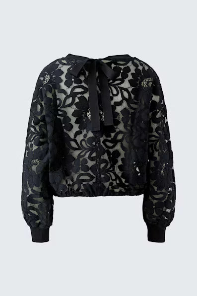 OUI Sweatshirt Spitze - black