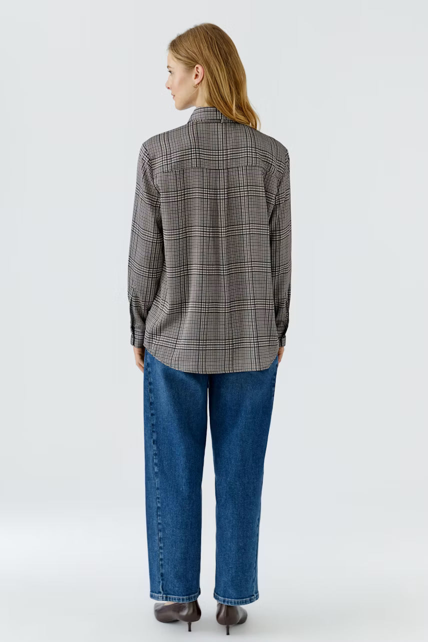 OUI Bow blouse - offwhite brown