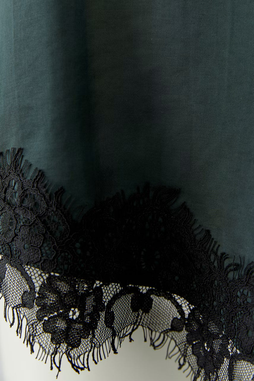 OUI Satin top - scarab