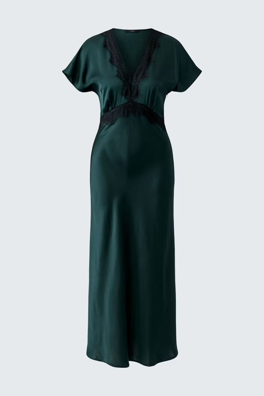 OUI Satin dress - scarab