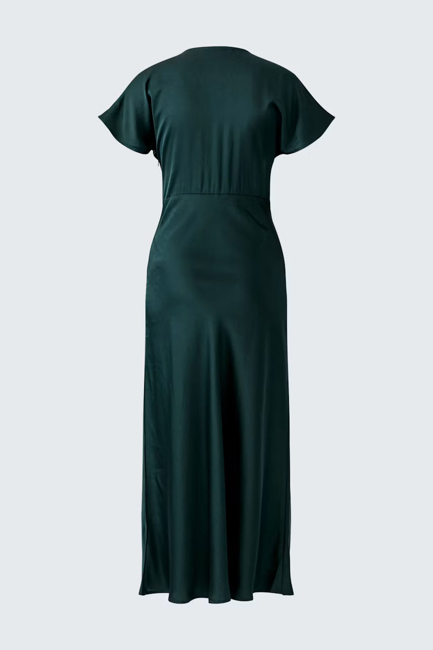 OUI Satin dress - scarab