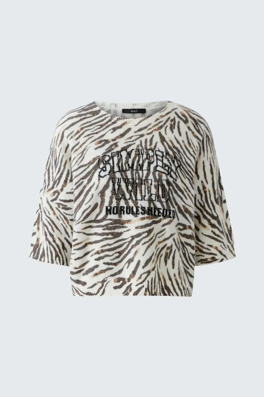 OUI pullover - white black