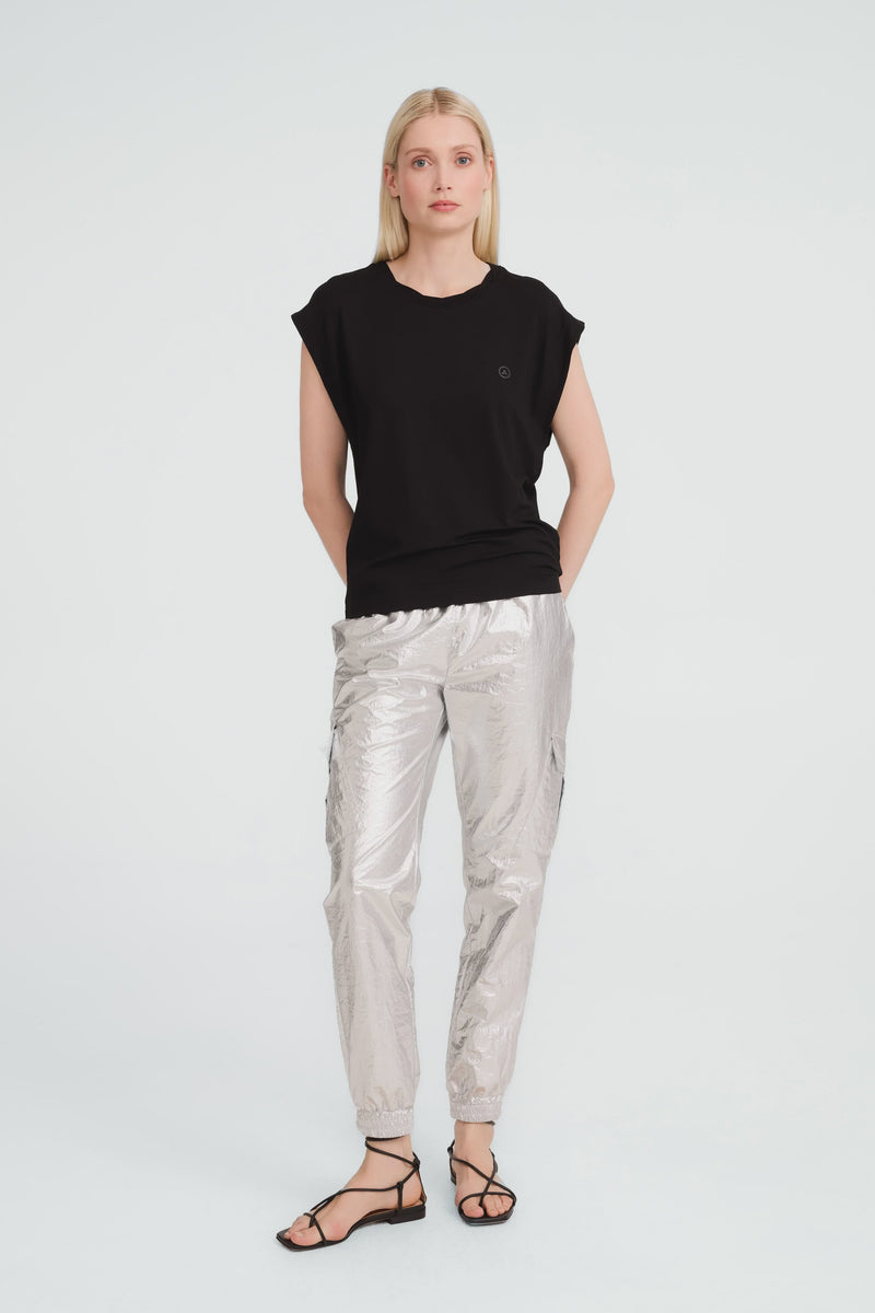 Jane Lushka Maria strech viscose logo top