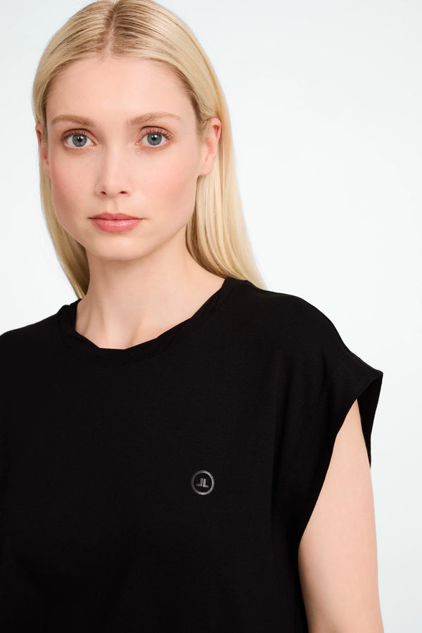 Jane Lushka Maria strech viscose logo top