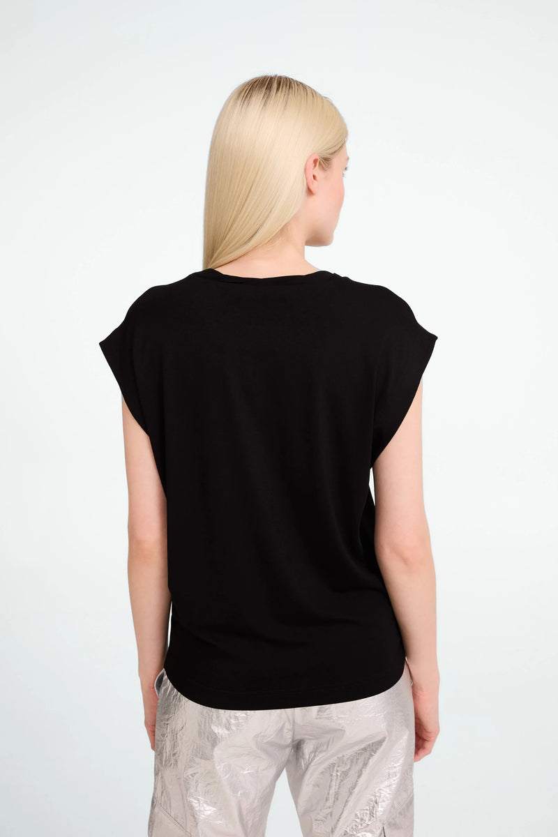 Jane Lushka Maria strech viscose logo top