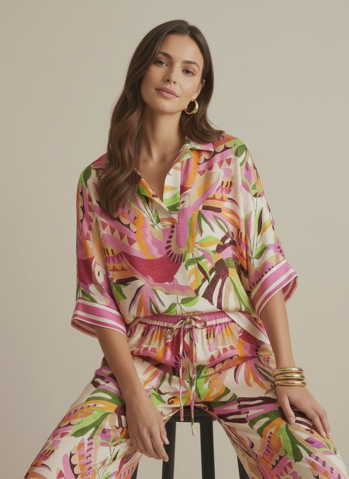 DECK Palm Multi Print Top