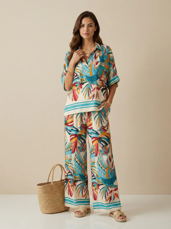 DECK Palm Multi Print Top