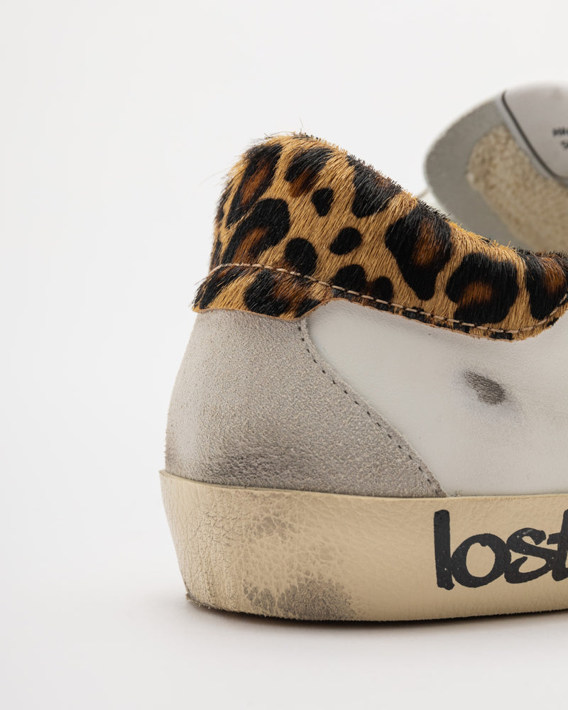 4B12 Suprime Bianco/Leopardo Trainers