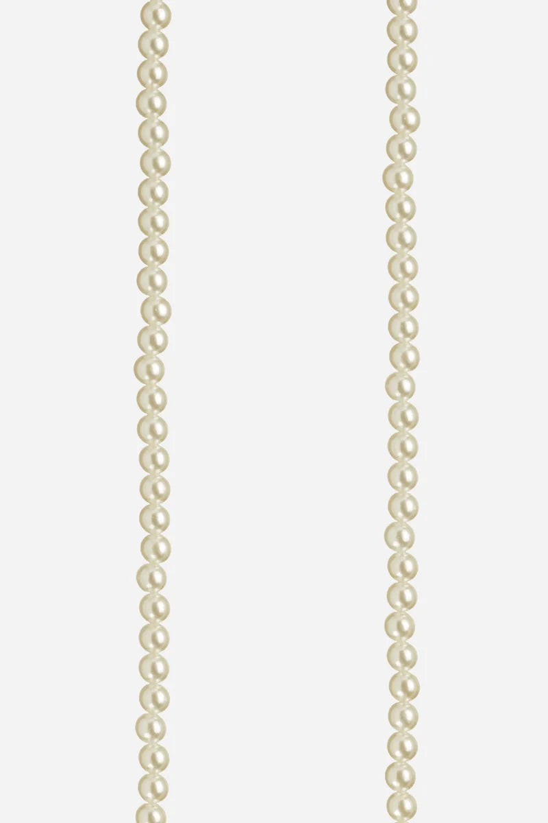 La Coque Francaise LONG WHITE AGATHE CHAIN 120 CM